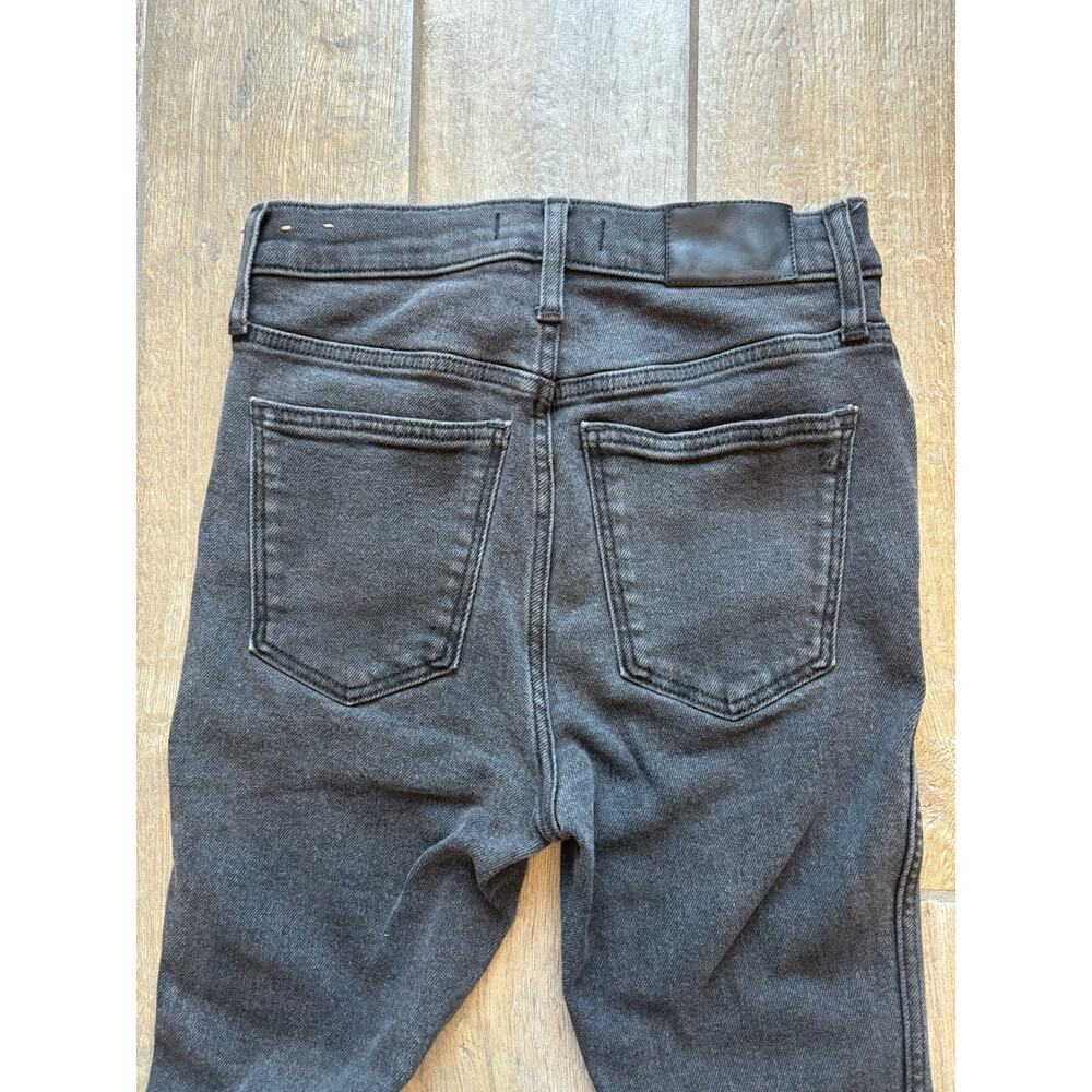 Madewell 10" High-Rise Skinny Jeans Women 27 Black Faded Stretch Denim - Picture 5 of 11